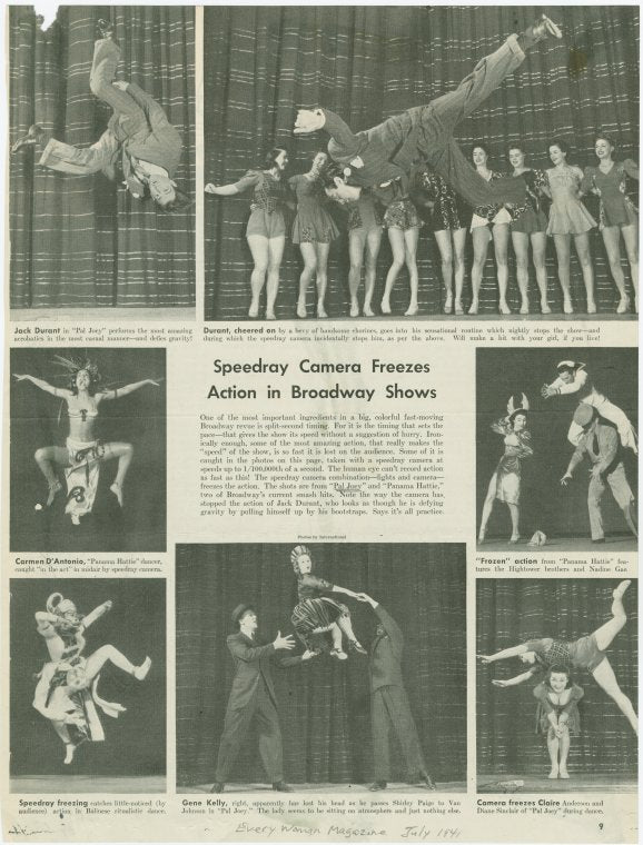 Speedray camera freezes action in Broadway shows