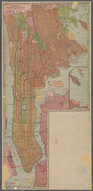 Williams' map of boroughs of Manhattan and the Bronx