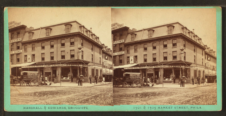 Marshall & Edwards, druggists, 1301 & 1303 Market Street, Philadelphia.