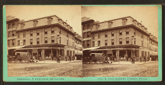 Marshall & Edwards, druggists, 1301 & 1303 Market Street, Philadelphia.