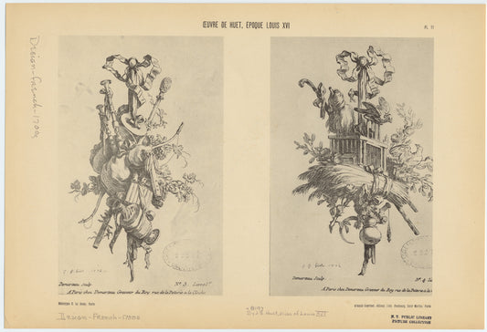 Oeuvre de Huet, époque Louis XVI