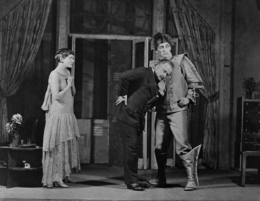 Sylvia Field, Harry Mestayer, and Albert Van Dekker in the stage production R.U.R. [Rossum's Universal Robots]