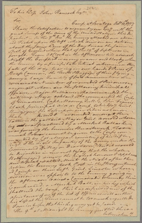Letter to John Hancock [York, Penn.]