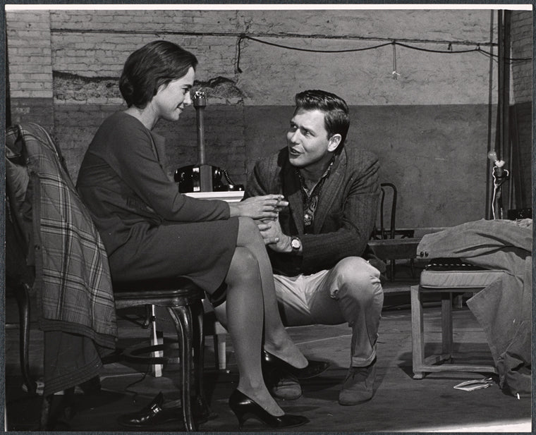 Pat Stanley and Ron Nicholas in rehearsal for the stage production Sunday in New York