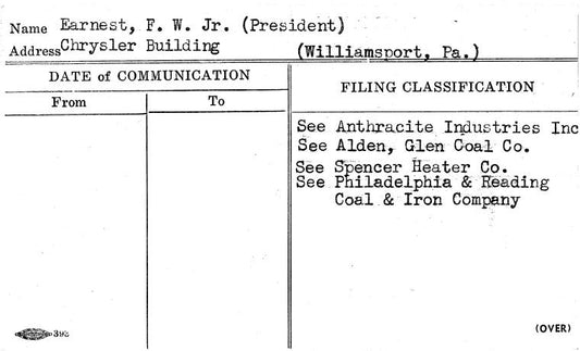 Earnest, F.W. Jr. (President)