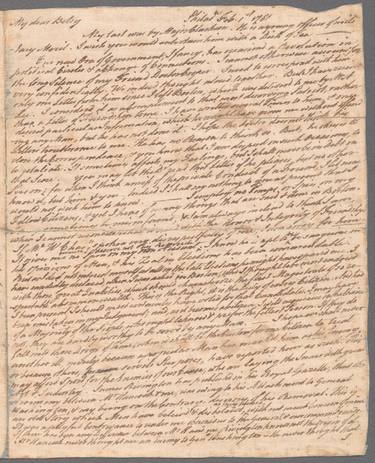 Letter to Elizabeth Adams