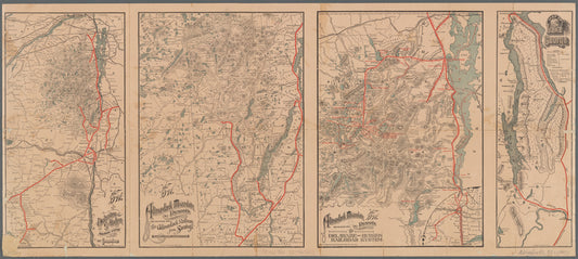 Maps showing the Delaware and Hudson Railroad system and connections