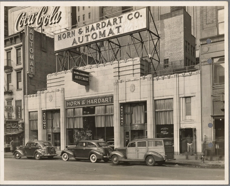 Old exterior with big Coca Cola sign in upper left corner, 1089 Sixth Ave