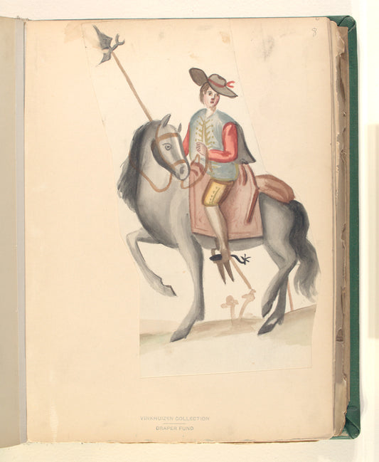 Mounted soldier with lance.