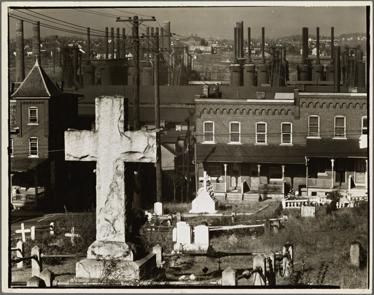 Bethlehem graveyard and steel mill. Pennsylvania