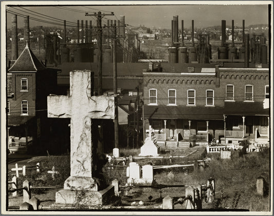 Bethlehem graveyard and steel mill. Pennsylvania