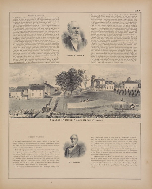 Ashbel R. Sellew ; Residence of Stephen R. Smith, Esq., Town of Concord. ; Wm. Watkins