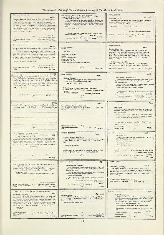 Dictionary catalog of the music collection