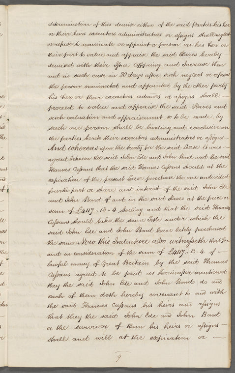 Indenture of Jemima, Amity Hall Estate
