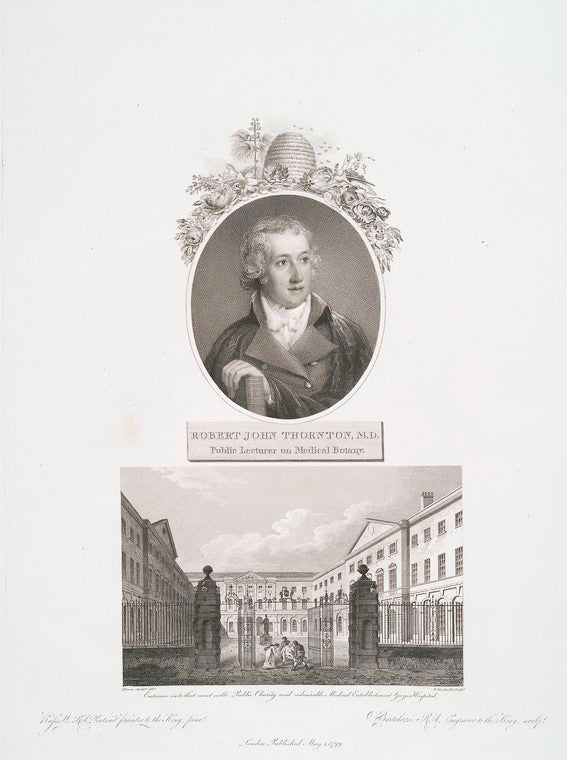 Robert John Thornton, M.D. Public lecturer on medical botany.Entrance into that most nobel public charity and admirable medical establishment Guys Hospital.