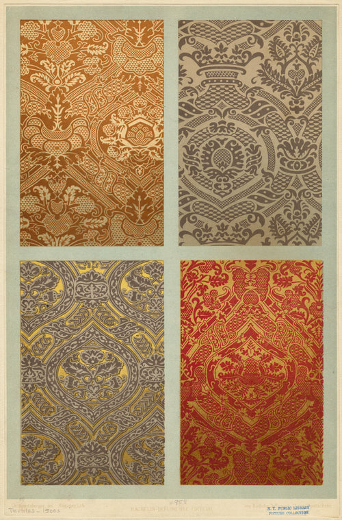 Floral textile design, 16th century