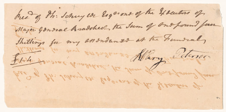 Receipt to Philip Schuyler