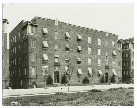 Garden apartment buildings for the Queensboro Corp., Jackson Heights, Queens, New York.