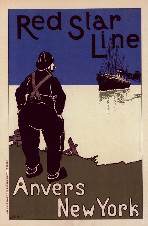 Affiche belge "Red Star Line".