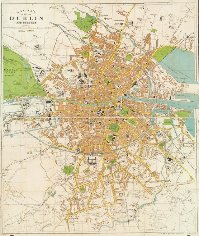 Large scale plan of Dublin