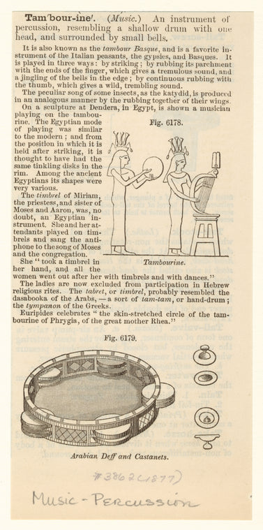 Tambourine ; Arabian deff and castanets