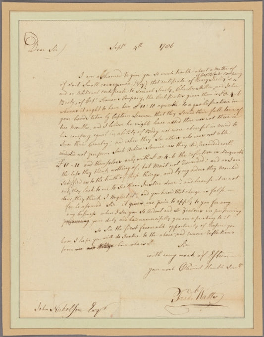 Letter to John Nicholson