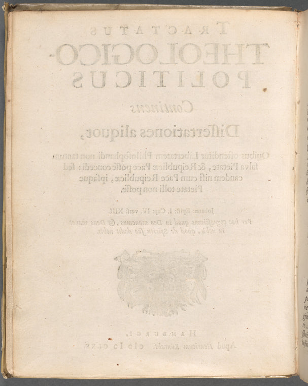 Holograph annotation in his copy of Spinoza's Tractatus Theologico-Politicus, [?after 4 Jan 1820]