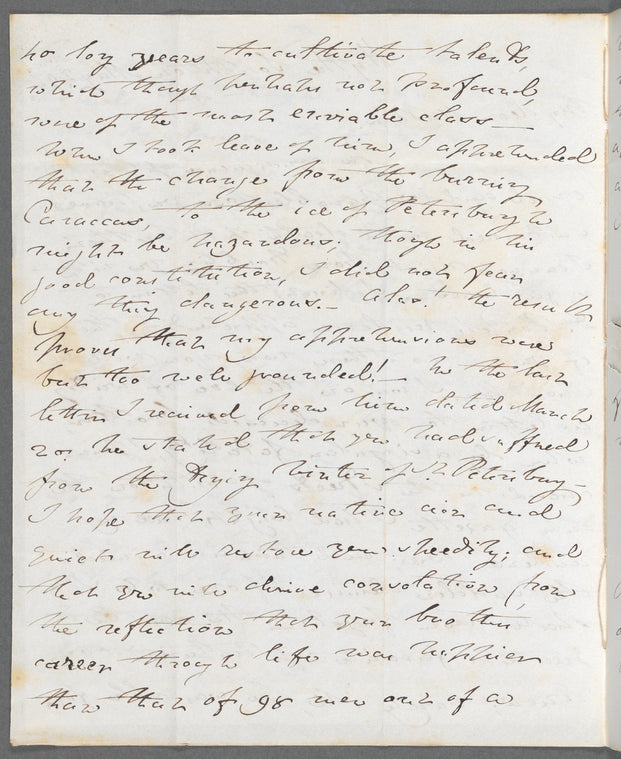 Charles Kelsall to Jane Porter, autograph letter signed
