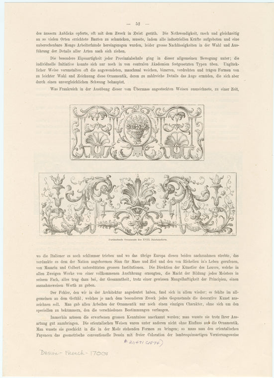 Fortlaufende ornamente des XVIII Jahrhunderts