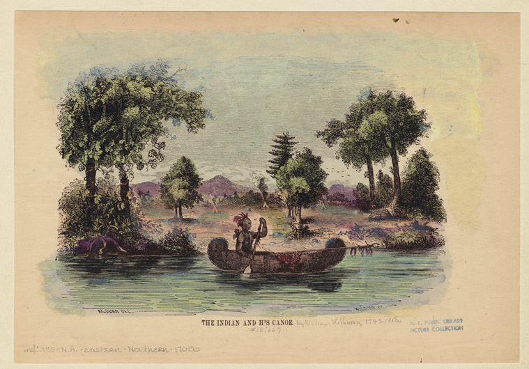 The Indian and his canoe