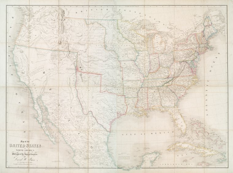Map of the United States of North America : with parts of the adjacent countries
