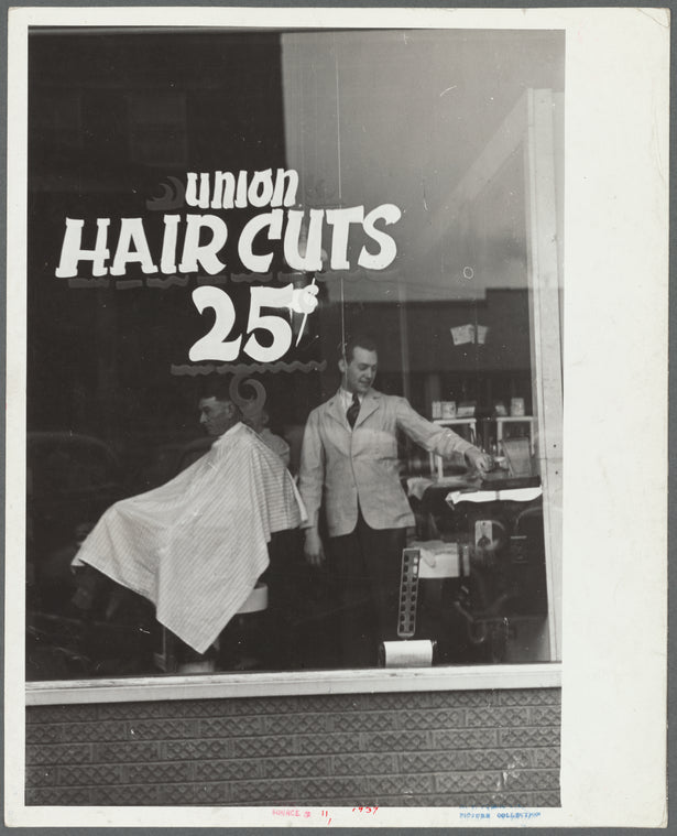 Union barbershop, Herrin, Illinois
