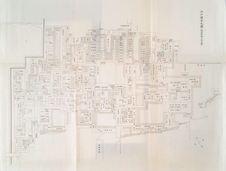 A plan of the center of Edojo (Edo Castle)