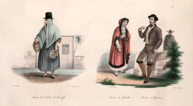 Femme de St. Croix de fenériffe, Femme de Gibralrar, Homme d'Algésiras.