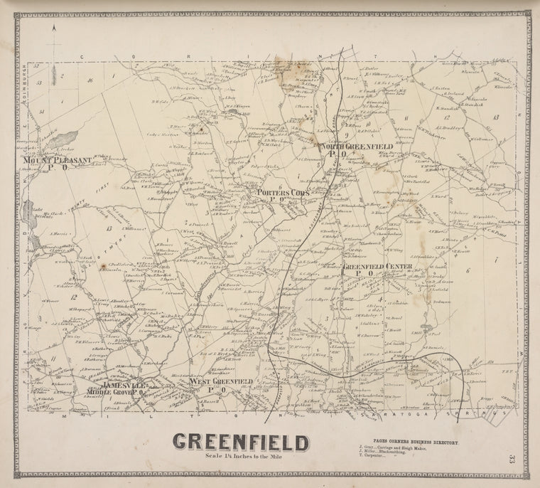 Greenfield [Township]; Pages Corners Business Directory