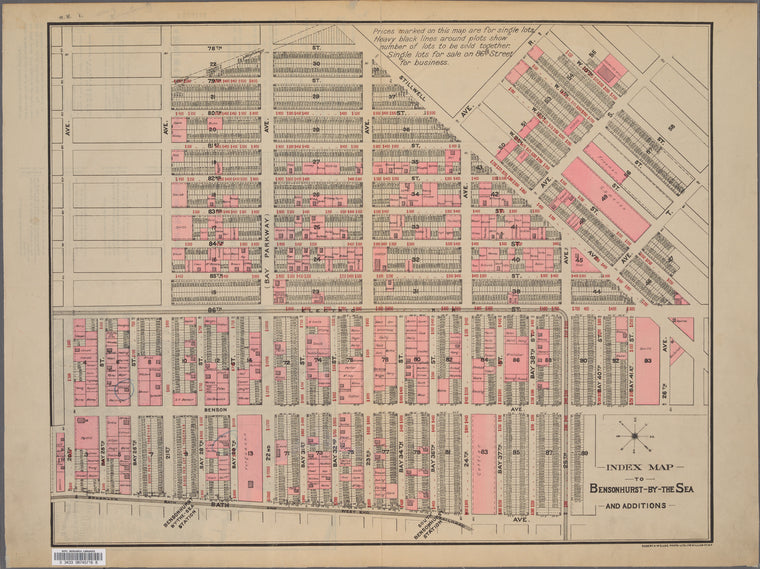 Index map to Bensonhurst-by-the Sea and additions