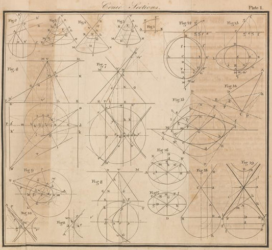A treatise on descriptive geometry (diagram).