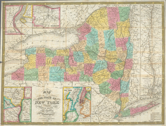 Map of the state of New York : compiled from the latest authorities.