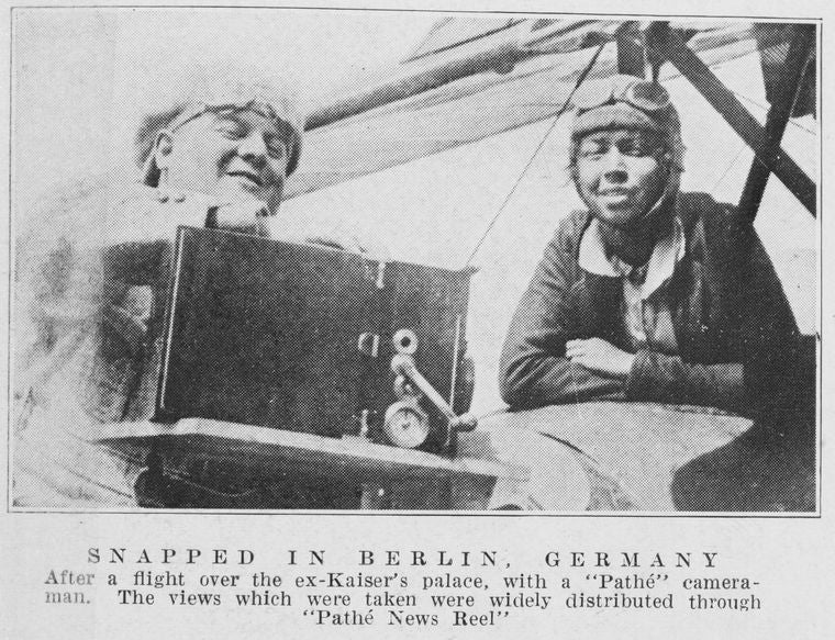 Bessie Coleman, aviatrix; Snapped in Berlin, Germany.