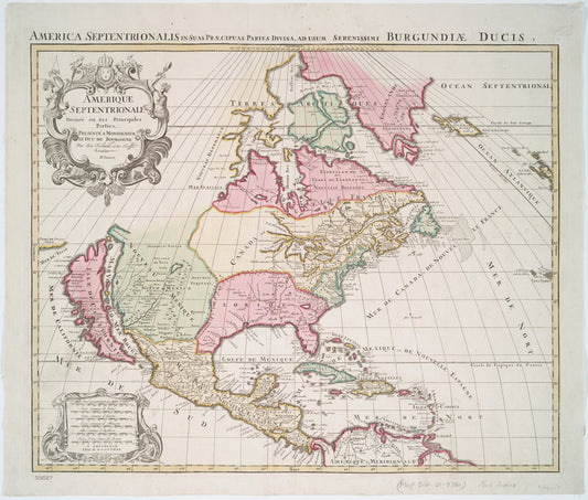 Amerique septentrionale divisée en ses principale parties.