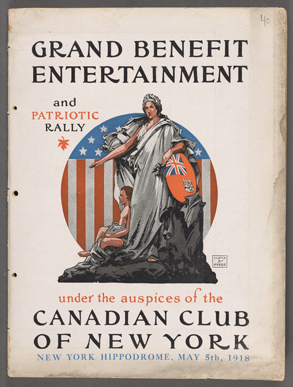 Program Booklet for Grand Benefit Entertainment and Patriotic Rally under the auspices of the Canadian of New York at the Hippodrome