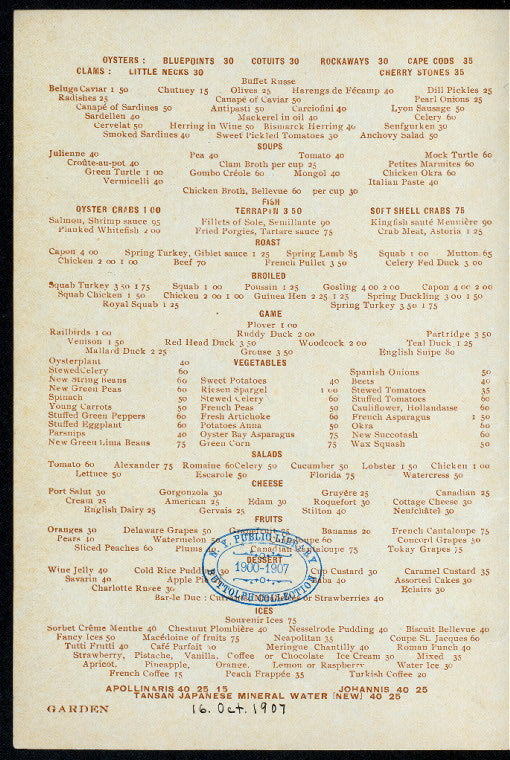 DINNER [held by] WALDORF-ASTORIA [at] "NEW YORK, NY" (HOTEL;)
