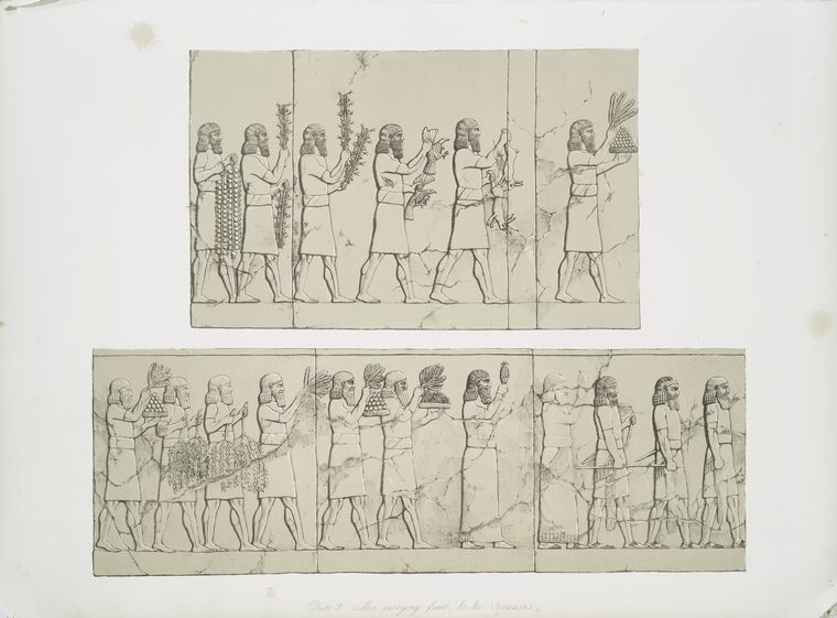 Men carrying fruit, &c.&c.  (Kouyunjik)[Quyunjik].
