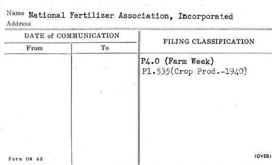 National Fertilizer Association, Incorporated