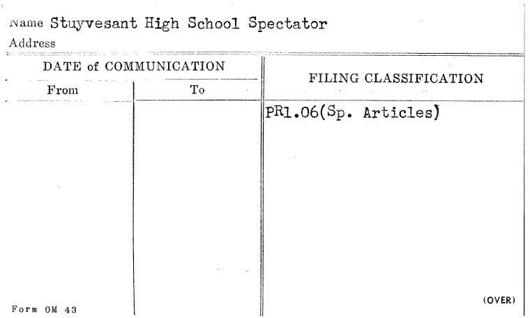 Stuyvesant High School Spectator