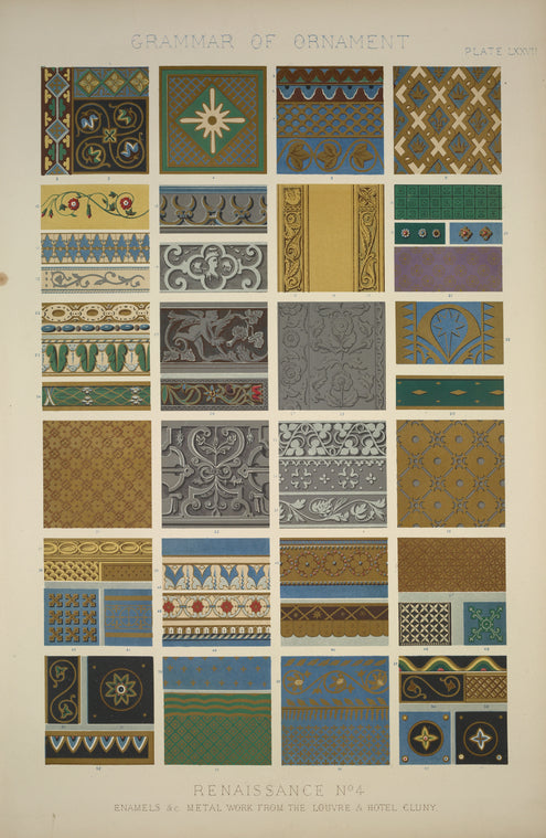 Renaissance Ornament no. 4: Enamels from the Louvre and Hotel Cluny.