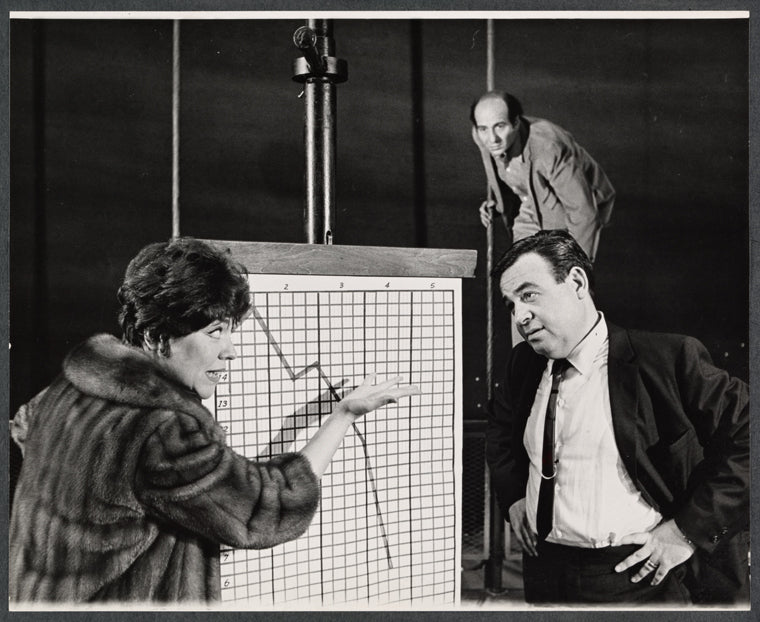 Dorothy Loudon, Tom Bosley and Herb Edelman [background] from the touring stage production Luv