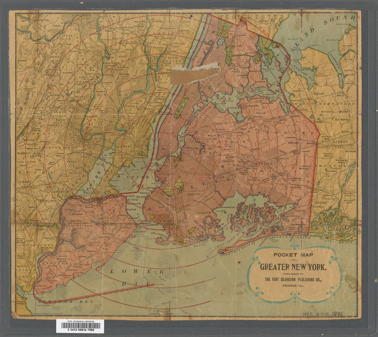 Pocket map of greater New York ; Map of the City of New York