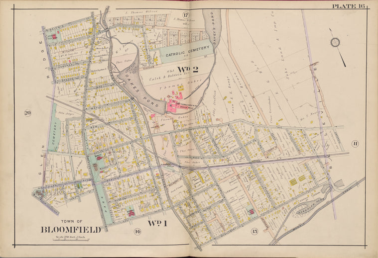 Essex County, V. 3, Double Page Plate No. 16 [Map bounded by James St., Pleasant St., Morris Canal, Liberty St., Essex Ave.]