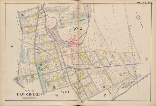 Essex County, V. 3, Double Page Plate No. 16 [Map bounded by James St., Pleasant St., Morris Canal, Liberty St., Essex Ave.]